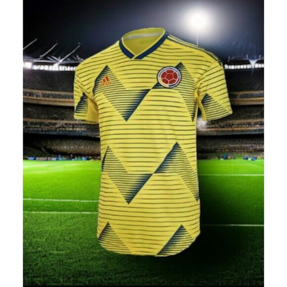 Colombia National FIFA Copa America Adidas Soccer Home Jersey Mens Large New